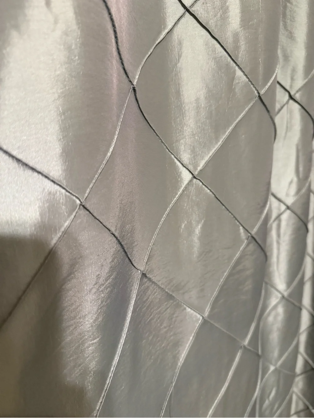 Elegant Diamond-Pattern blackout Window Curtain Panel in Sage Blue - 7 available